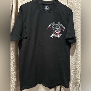 LG Black Graphic T-Shirt with Skull Design